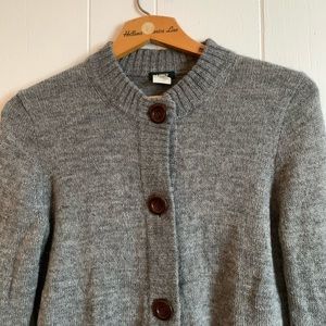 J. Crew Alpaca Merino Wool Cardigan Grey Medium